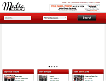Tablet Screenshot of mediarestaurants.com